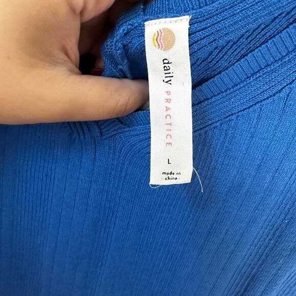 Daily Practice Blue Ribbed Dress Large - Picture 4 of 9